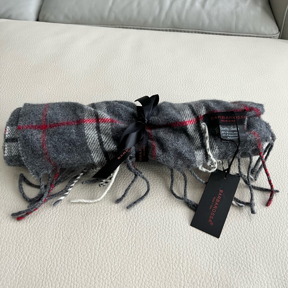 NWT - Barbarossa Wool Blended Scarf - Made in Italy